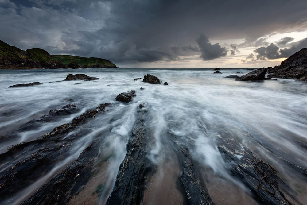 Moody sunset at Hope Cover in South Devon