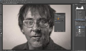 Wet plate collodion effect in Photoshop tutorial step 8