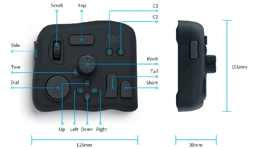 Tourbox controller for photoshop and Lightroom
