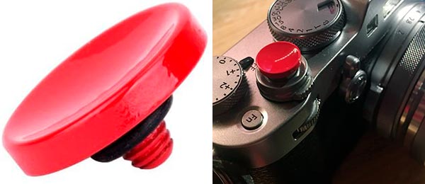 Red Concave Soft Shutter Release Button