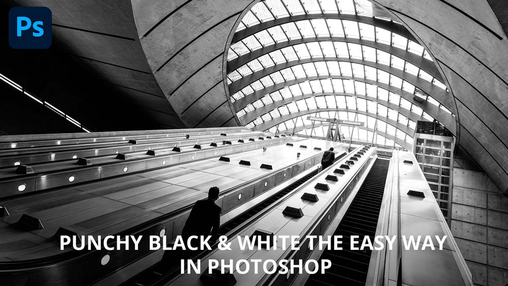Easy black & white in Photoshop using the Gradient Map
